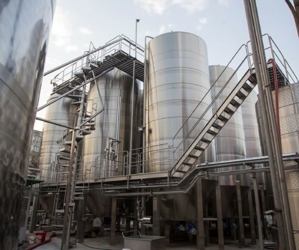Wine produced on industrial scale