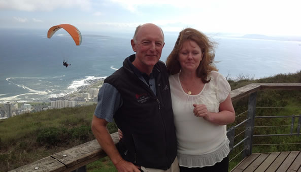 Jane with Jeremy at Lions Head