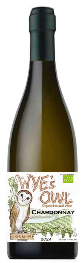 Wye’s Owl Organic Chardonnay NAS 2024 wyes owl organic no added sulphite chardonnay